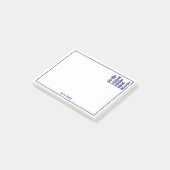 Schaakstukken Vintage Kunst Blauw Post-it® Notes (Schuin)