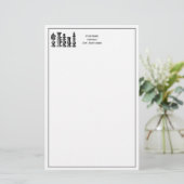 Schaakstukken Vintage Kunst Briefpapier (Staand voorkant)