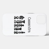 Schaakstukken Vintage Kunst Case-Mate iPhone Case (Achterkant (horizontaal))