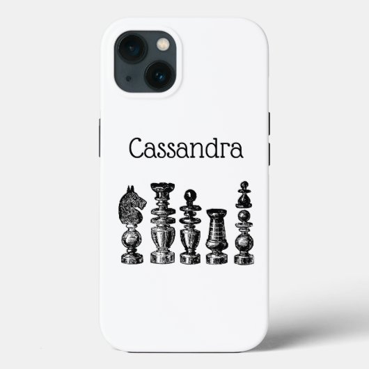 Schaakstukken Vintage Kunst Case-Mate iPhone Case (Achterkant)