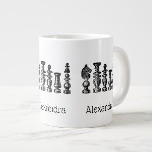 Schaakstukken Vintage Kunst Grote Koffiekop