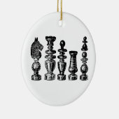 Schaakstukken Vintage Kunst Keramisch Ornament (Rechts)