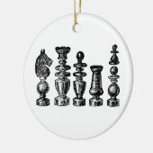 Schaakstukken Vintage Kunst Keramisch Ornament (Links)