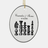 Schaakstukken Vintage Kunst Keramisch Ornament (Rechts)