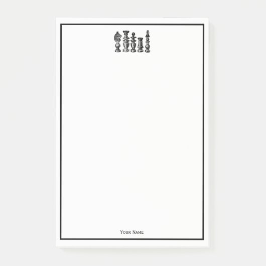 Schaakstukken Vintage Kunst Post-it® Notes (Voorkant)