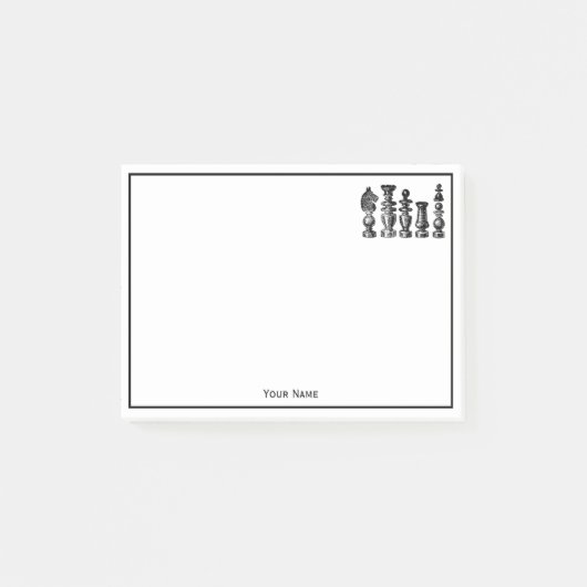 Schaakstukken Vintage Kunst Post-it® Notes (Voorkant)