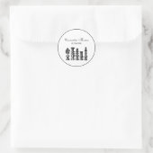 Schaakstukken Vintage Kunst Ronde Sticker (Tas)