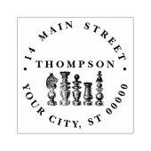 Schaakstukken Vintage Kunst Rubberstempel (Afrduk)