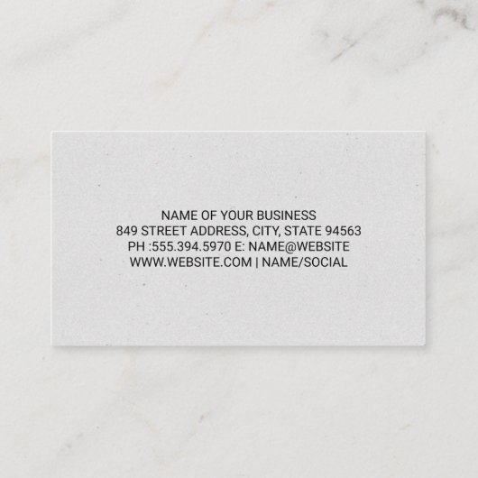 Schaakstukken Weerspiegeld Visitekaartje (Achterkant)