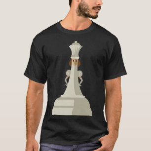 Schaakstukken Witte Koningin Kinderen Bordspel Set T-shirt