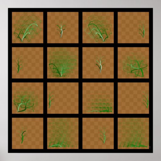 Schaakstukritten, vergeleken met groene lijnen poster (Voorkant)