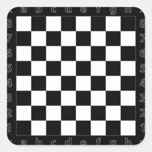 schaaktafel vierkante sticker