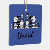 Schaakthema gepersonaliseerd Ornament (Rechts)