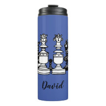 Schaakthema gepersonaliseerde drinkbeker