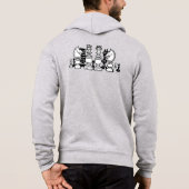 Schaakthema gepersonaliseerde hoodie (Achterkant)