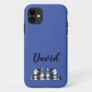 Schaakthema gepersonaliseerde iPhone hoes