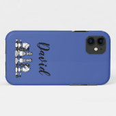 Schaakthema gepersonaliseerde iPhone hoes (Achterkant (horizontaal))