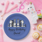 Schaakthema gepersonaliseerde papieren Borden Papieren Bordje (Feest)