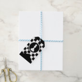 Schaakthema Gift Labels - Zwart & Wit Design Cadeaulabel (Met Touw)