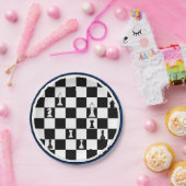 Schaakthema Papier Borden - Elegant Schaakbord Papieren Bordje (Feest)