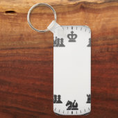 Schaakthema wandklok sleutelhanger (Voorkant)