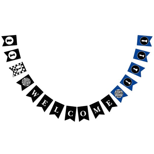 Schaakthema Welkom Bunting Banner Vlaggen (Alle)