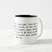 Schaaktips Tweekleurige Koffiemok (Voorkant rechts)