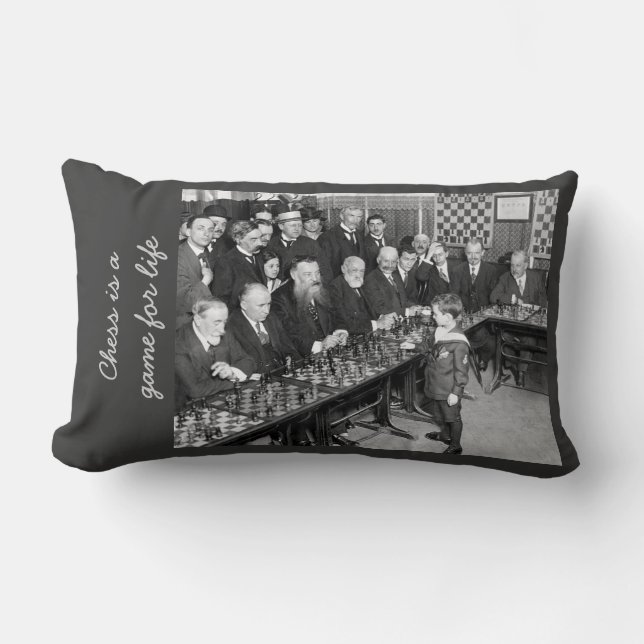  Schaaktoernooi Foto - Game for Life Kussen (Voorkant)