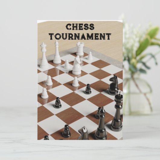 Schaaktoernooi Kunst Kaart (Staand voorkant)