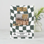 schaaktoernooi school universiteit evenement kaart (Staand voorkant)