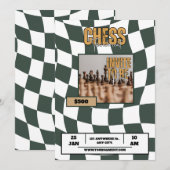 schaaktoernooi school universiteit evenement kaart (Voorkant / Achterkant)