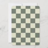 Schaaktoernooi Verjaardagsfeest Groen Thema foto Kaart (Achterkant)