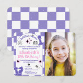 Schaaktoernooi verjaardagsfeest voor meisjes Foto  Kaart (Voorkant / Achterkant)