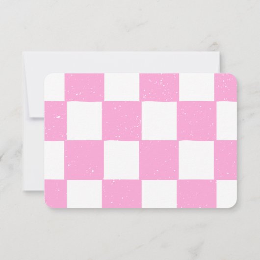 Schaakverjaardagsfeestje voor meisjes met aangepas kaart (Achterkant)