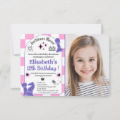 Schaakverjaardagsfeestje voor meisjes met aangepas kaart (Voorkant)