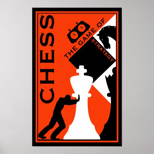 Schaakwandkunst Poster (Voorkant)