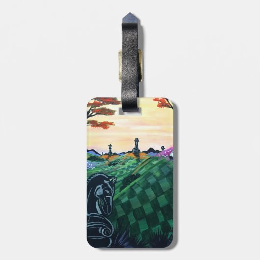 Schaakwereld Bagagelabel (Achterkant verticaal)