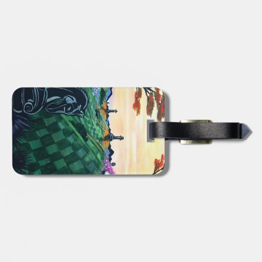 Schaakwereld Bagagelabel (Achterkant horizontaal)