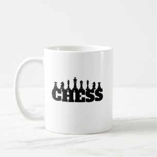 Schaakwoord Black Pieces Strategiespel Classic Koffiemok