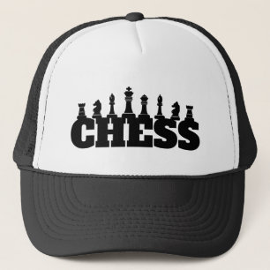 Schaakwoord Black Pieces Strategiespel Classic Trucker Pet