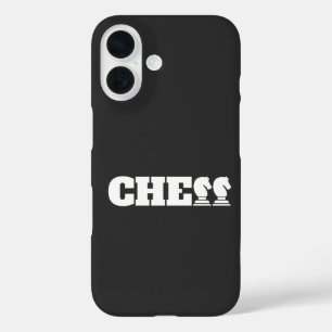Schaakwoord White Knights Creatieve unieke strateg iPhone 16 Hoesje