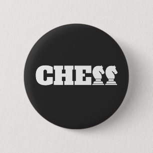 Schaakwoord White Knights Creatieve unieke strateg Ronde Button 5,7 Cm
