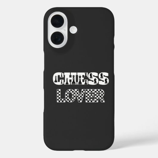 Schaakwoord Witte letters Lover Board Pattern Case-Mate iPhone Case (Achterkant)