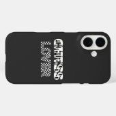Schaakwoord Witte letters Lover Board Pattern Case-Mate iPhone Case (Achterkant (horizontaal))
