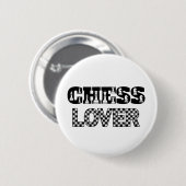 Schaakwoord Zwarte letters Lover Board Pattern Ronde Button 5,7 Cm (Voorkant /achterkant)