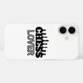 Schaakwoord Zwarte stukken Lover Board Pattern Des Case-Mate iPhone Case (Achterkant (horizontaal))