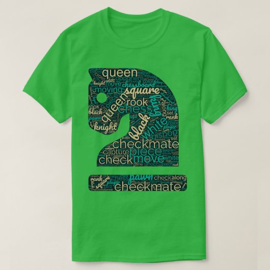 schaakwoordwolk t-shirt (Design voorkant)
