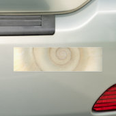Schaal - Conchologie - Witte Spiraal Bumpersticker (Op auto)