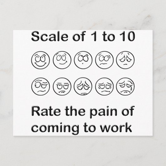 Schaal de pijn briefkaart (Voorkant)