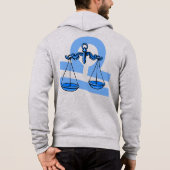 Schaal de schubben zodiablauw mannen omhoog hoodie (Achterkant)
